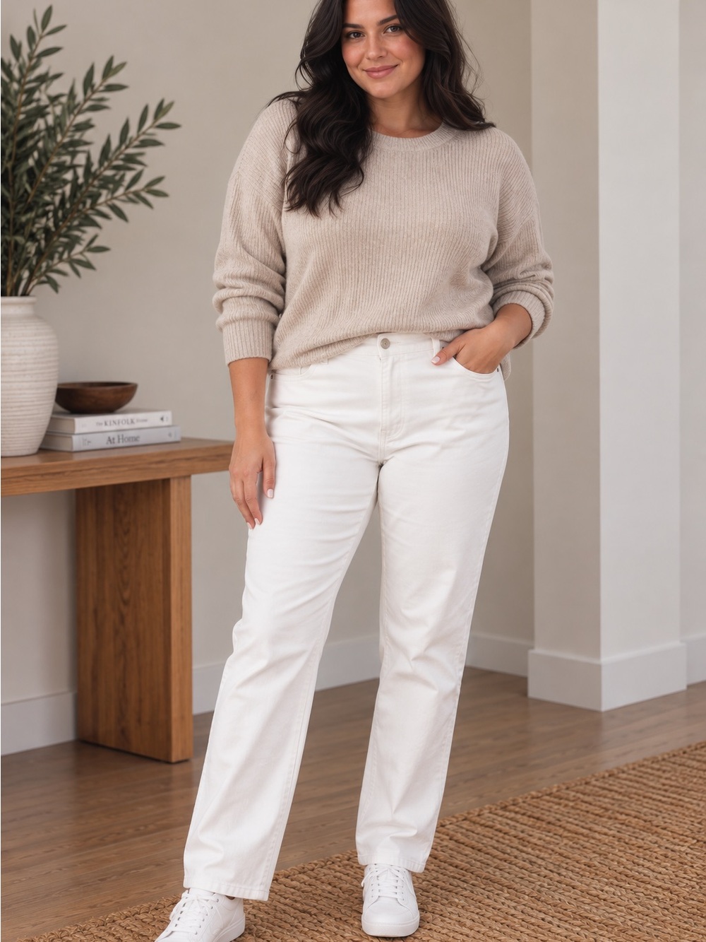 Democracy “Ab”solution White Straight Leg Jeans Stretch - Picture 1 of 8